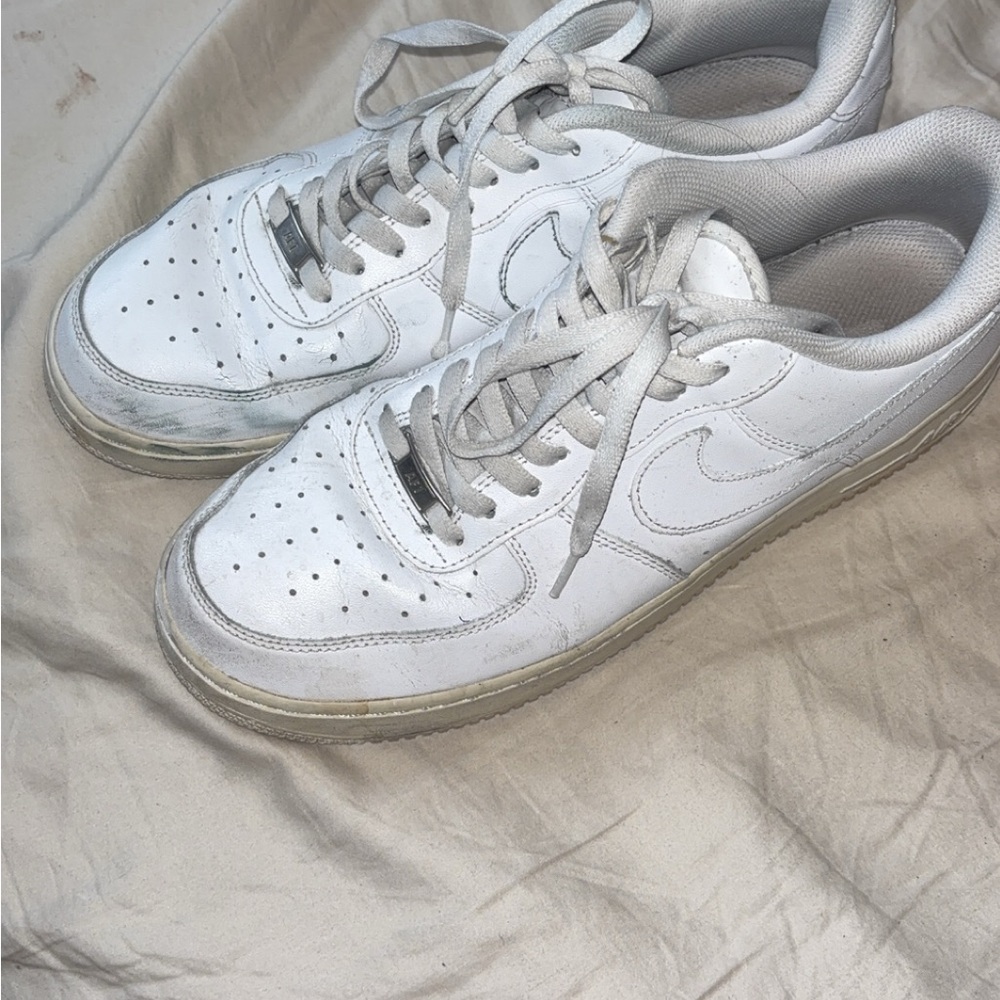 White Nike Air Force 1's